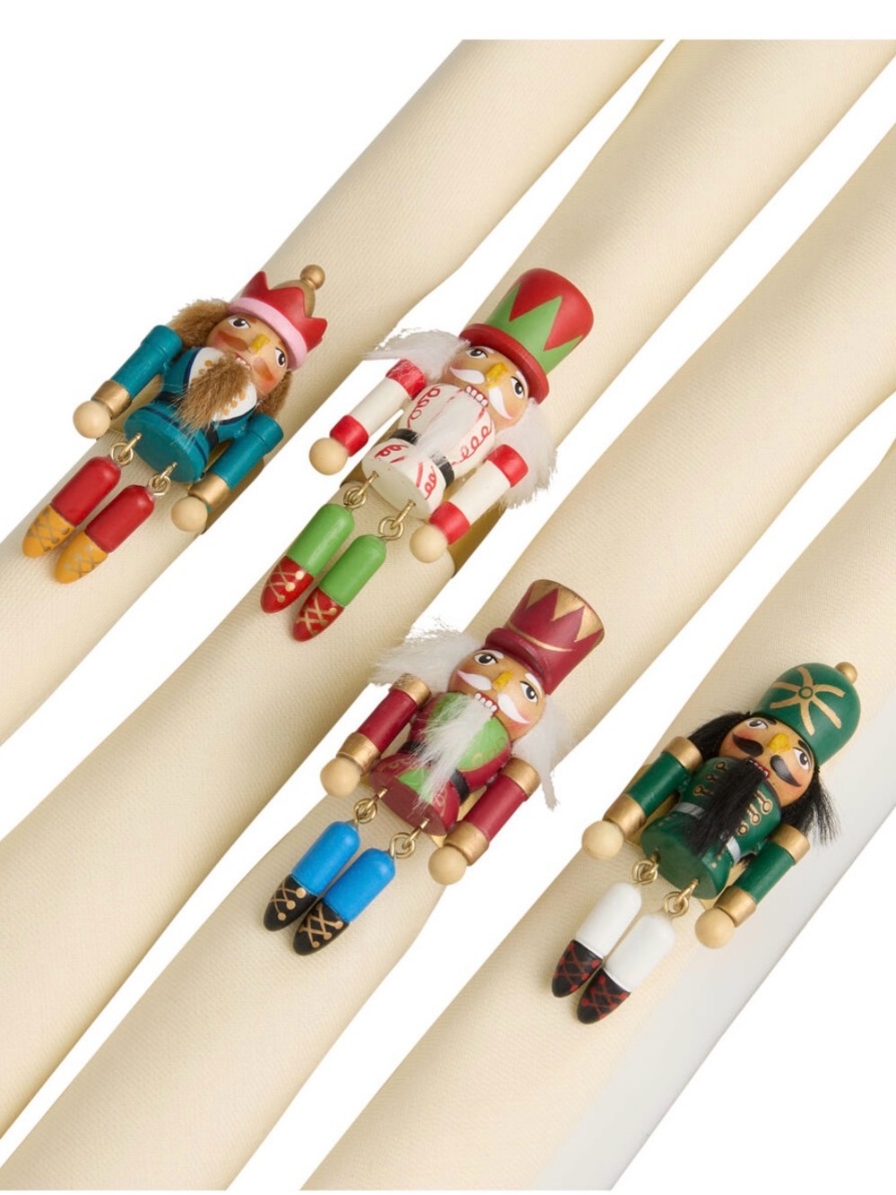 Set of 12 World Market Christmas Nutcracker Napkin Rings 3 Boxes